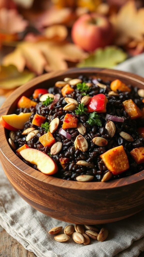 hearty autumn wild rice salad