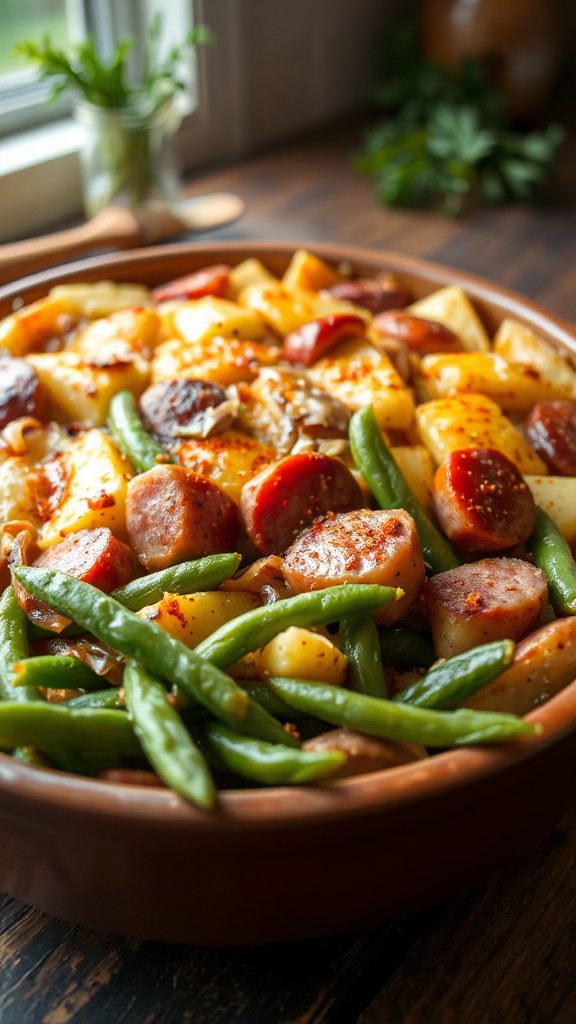 hearty baked kielbasa casserole