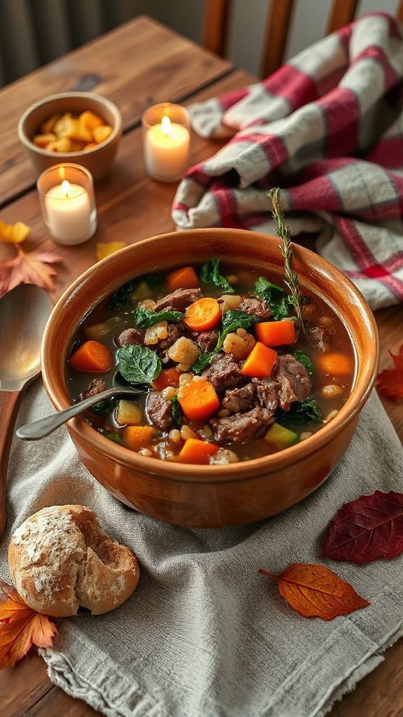 hearty beef barley soup