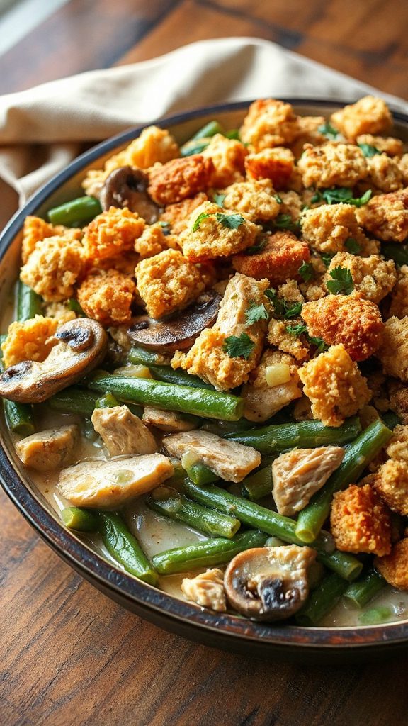 hearty chicken green bean casserole