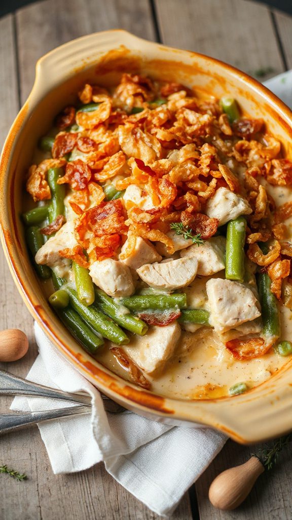 hearty chicken green bean casserole
