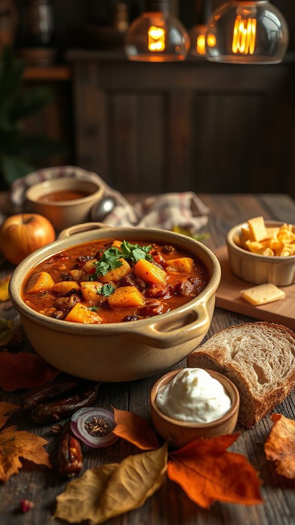 hearty chili with squash