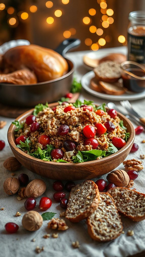 hearty cranberry walnut grain salad