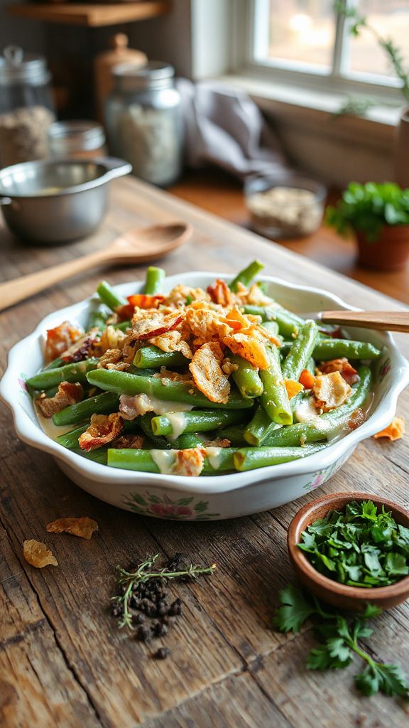 hearty ham green bean casserole
