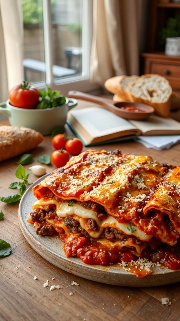 hearty layered beef lasagna