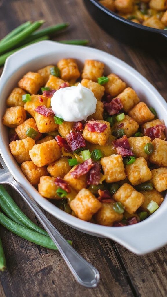 hearty loaded green bean casserole