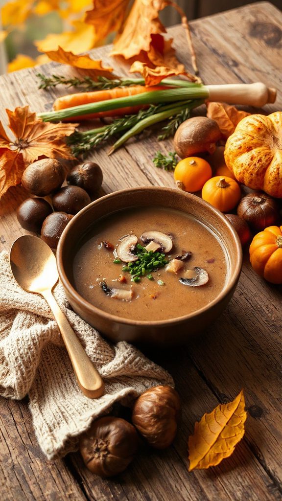 hearty mushroom chestnut soup hearty mushroom chestnut soup
