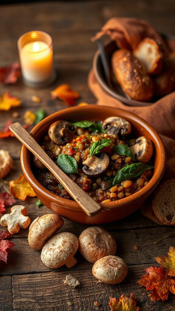 hearty mushroom lentil stew hearty mushroom lentil stew