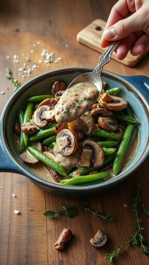 hearty mushroom spinach sauce