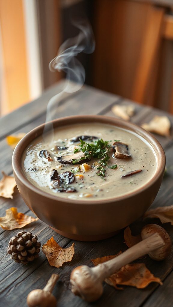 hearty mushroom thyme soup