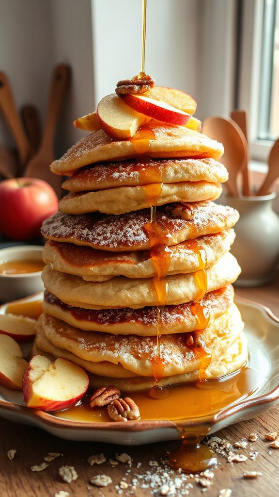 hearty oatmeal apple pancakes