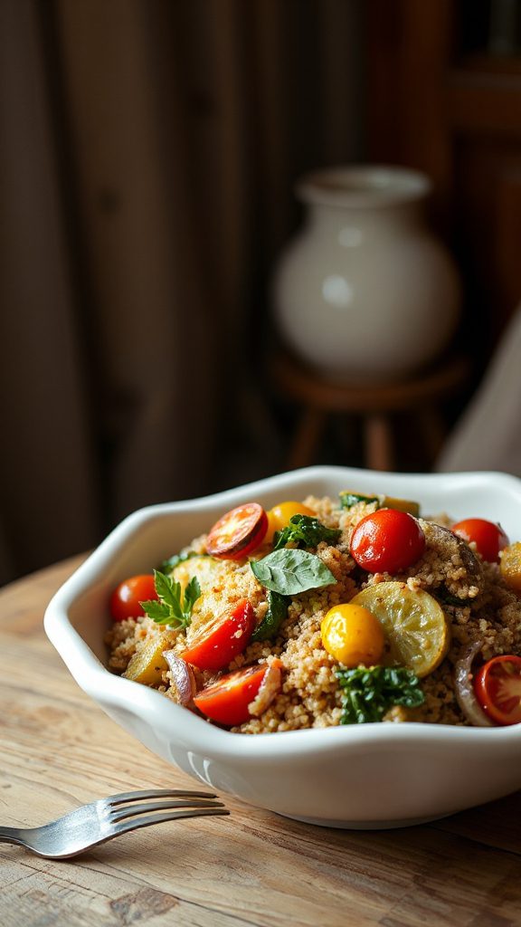 hearty quinoa vegetable salad