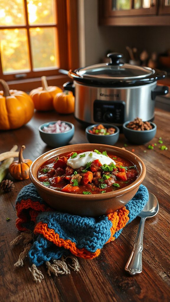 hearty slow cooked chili recipe