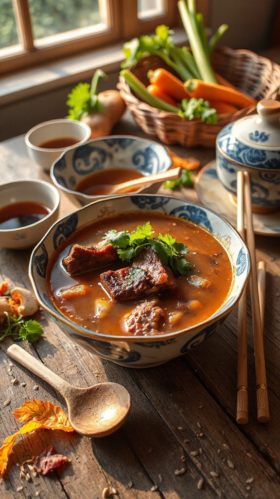 hearty taiwanese beef soup
