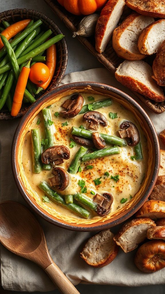hearty turkey green bean casserole