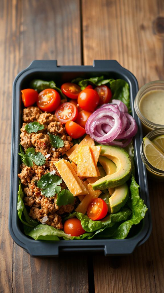 hearty turkey taco salad