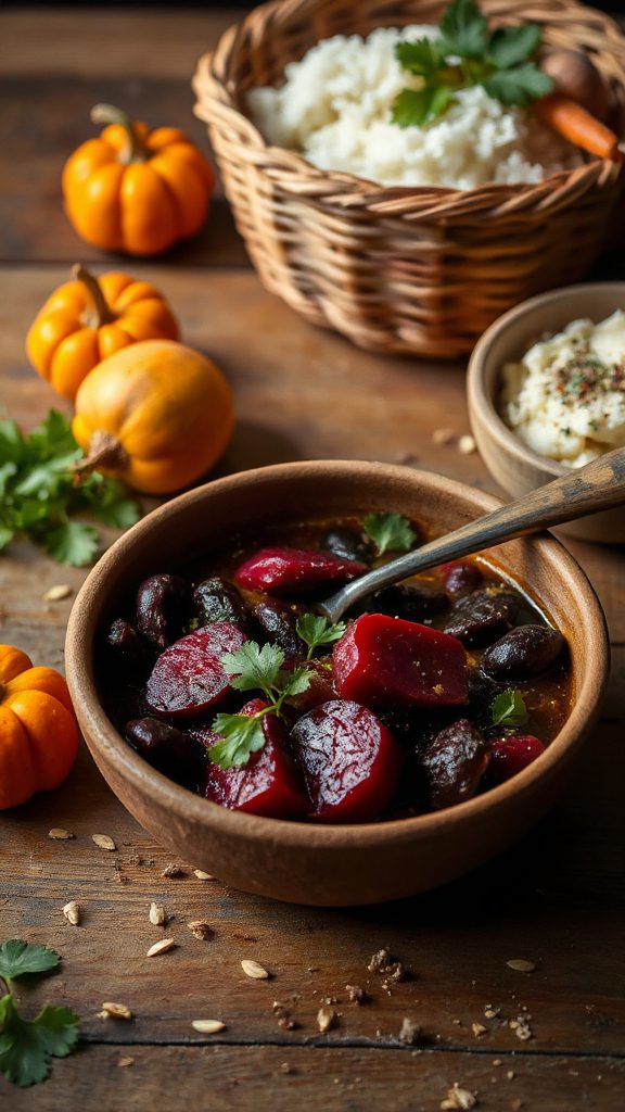 hearty vegan beetroot curry
