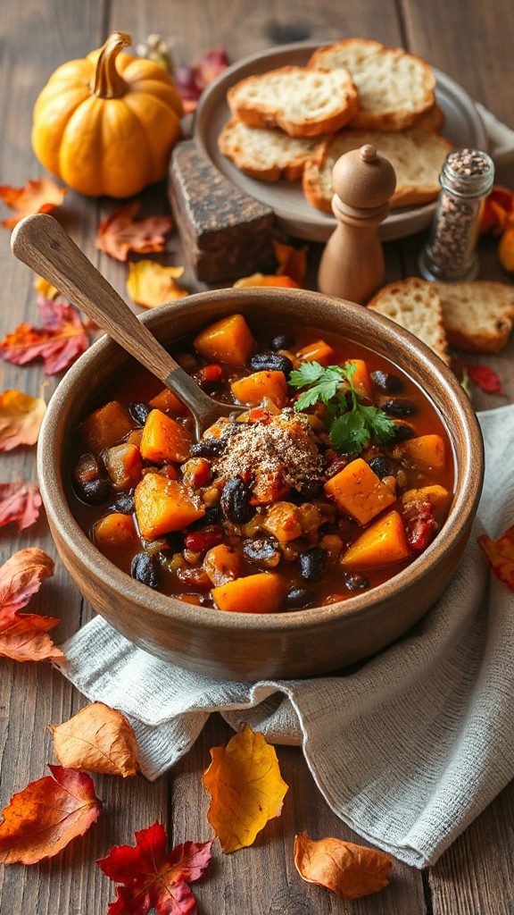 hearty vegan pumpkin chili
