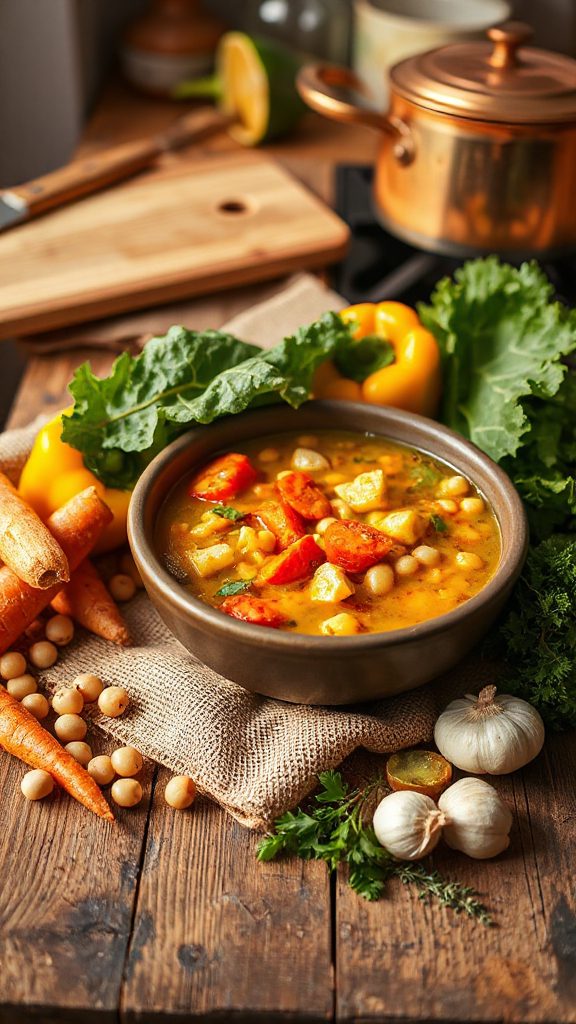 hearty vegetable chickpea chowder