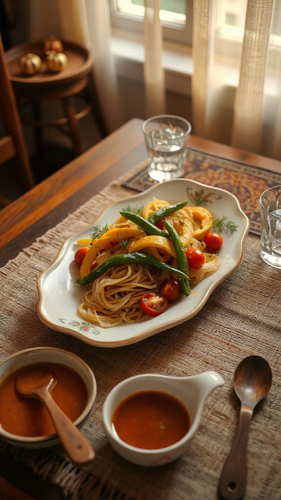 hearty vegetarian noodle dish