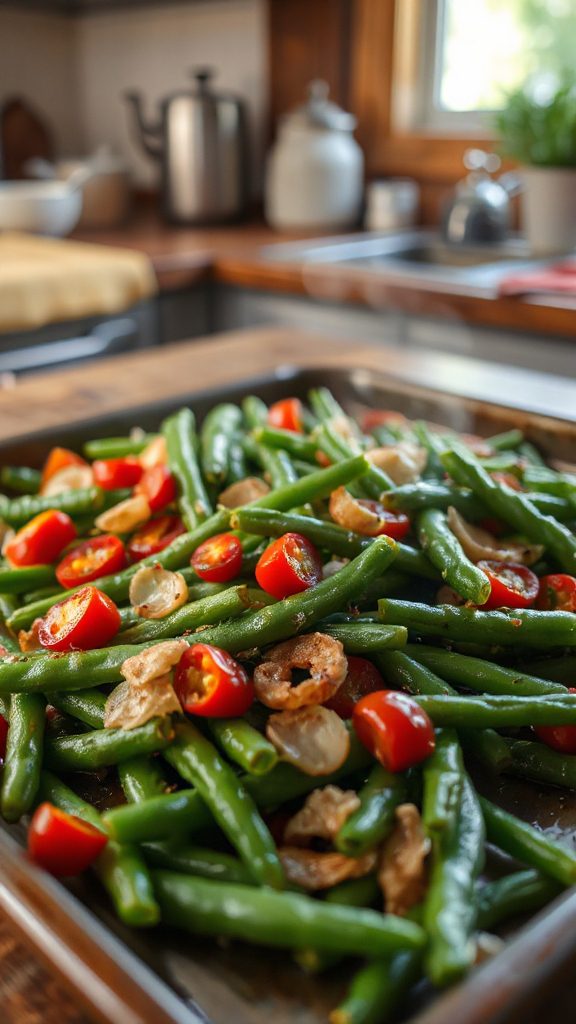 herb butter green beans