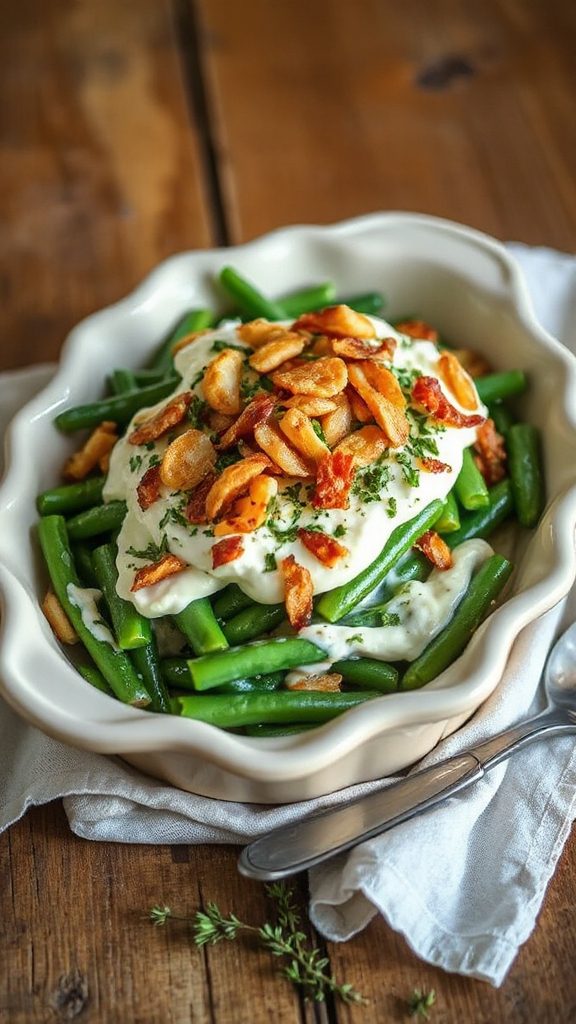 herb buttermilk green bean casserole