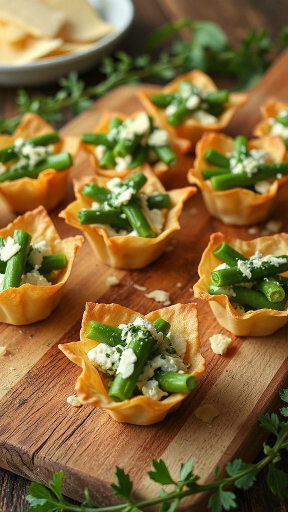 herb cream cheese phyllo cups