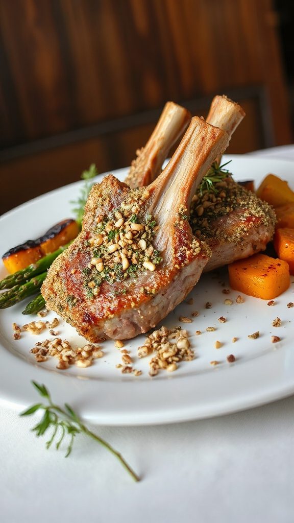 herb crusted lamb chops recipe