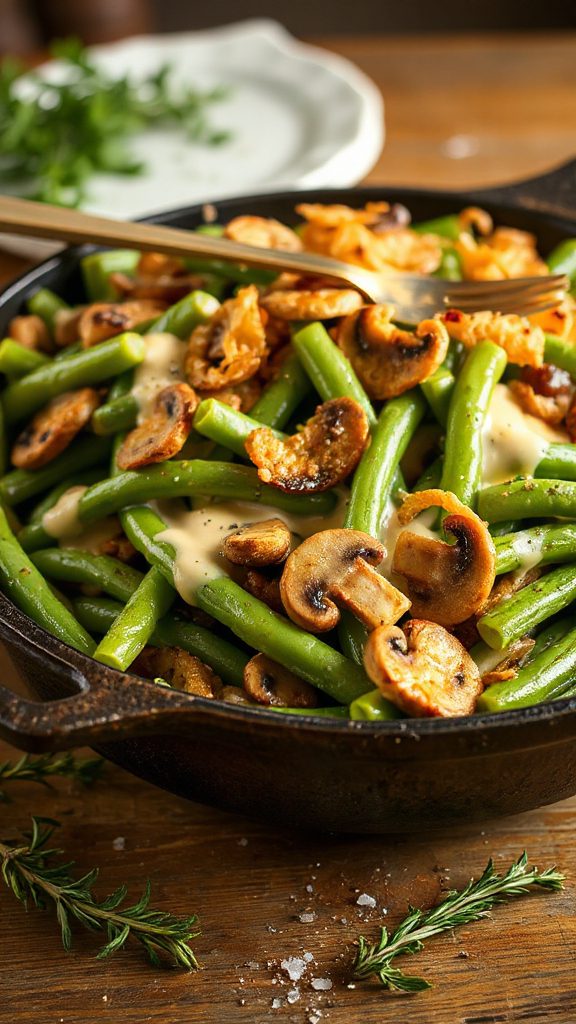 herb enhanced green bean casserole