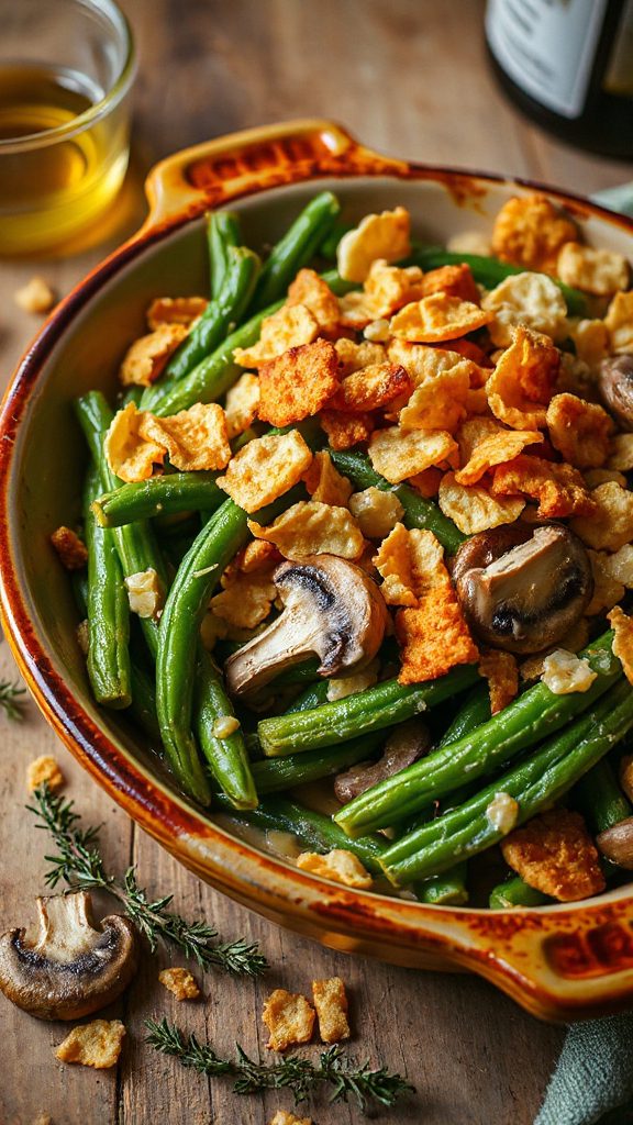 herb garlic green bean casserole