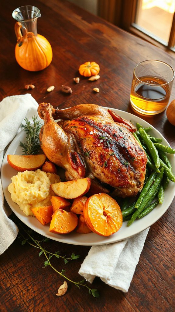 herb infused apple chicken roast