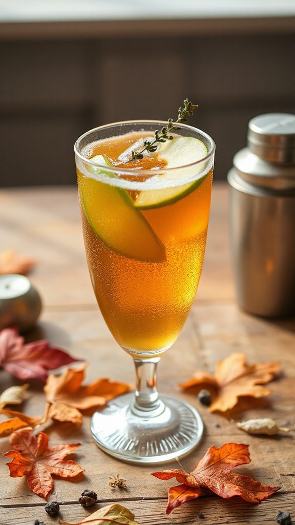 herb infused apple gin cocktail