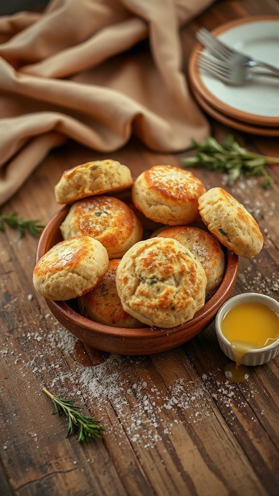 herb infused buttery biscuits