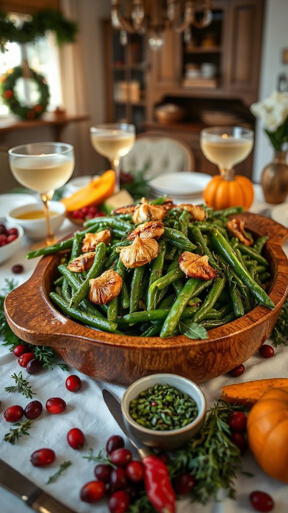 herb infused green bean casserole herb infused green bean casserole