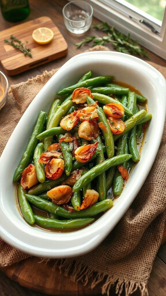 herb infused green bean casserole herb infused green bean casserole