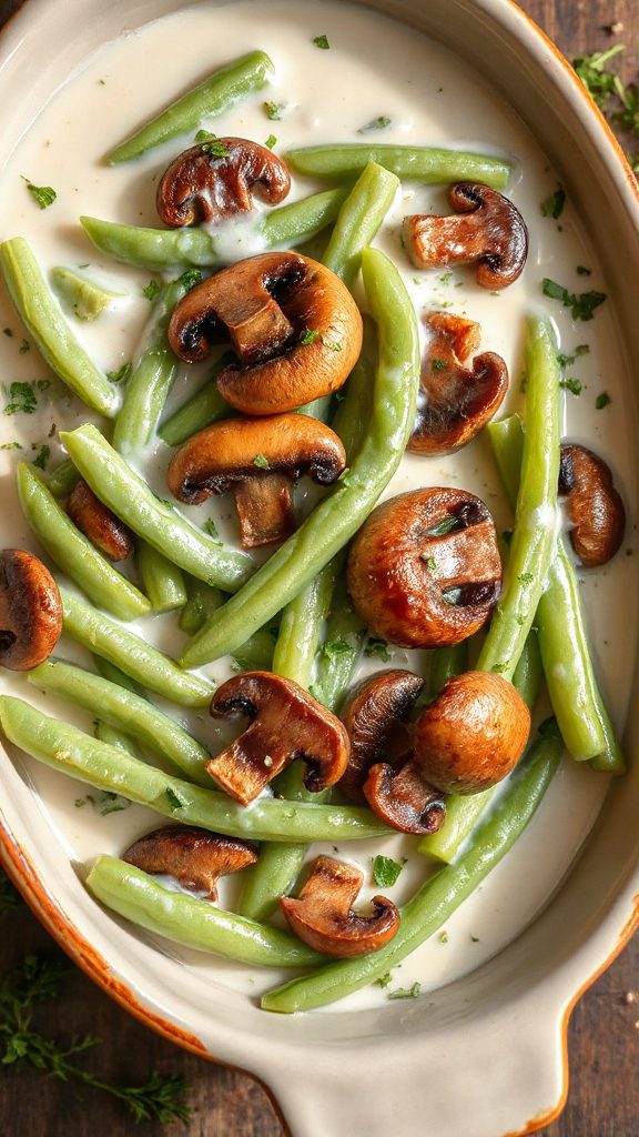 herb infused green bean casserole herb infused green bean casserole