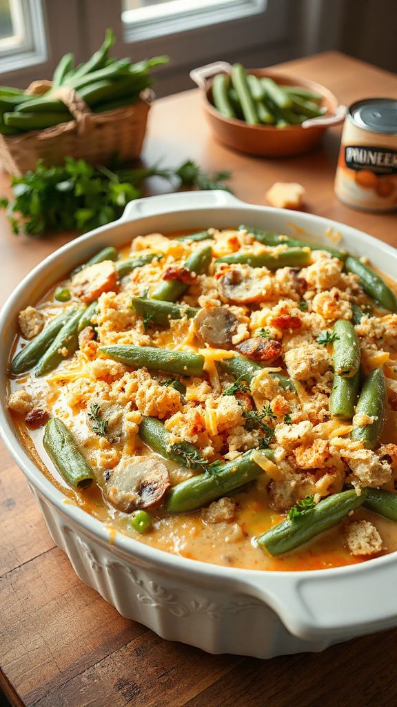 herb infused green bean casserole herb infused green bean casserole