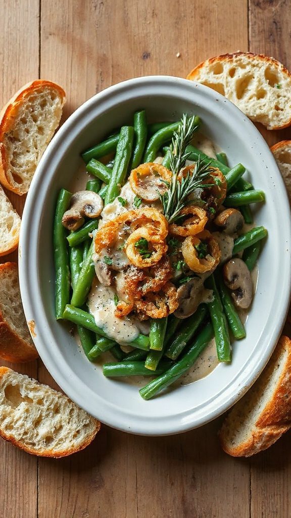 herb infused green bean casserole