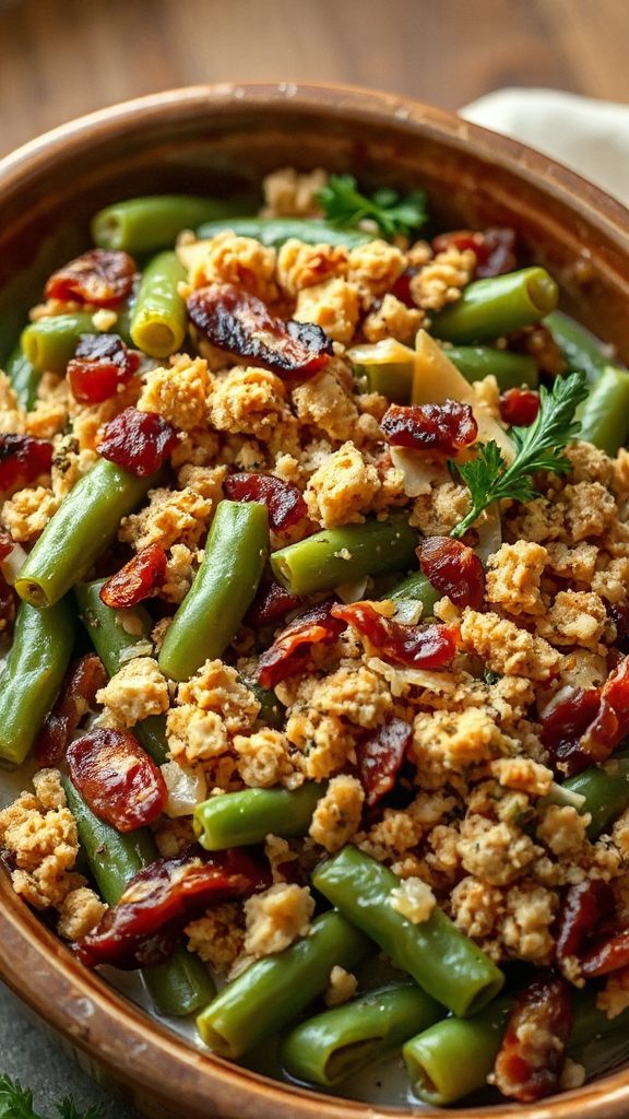 herb infused green bean casserole