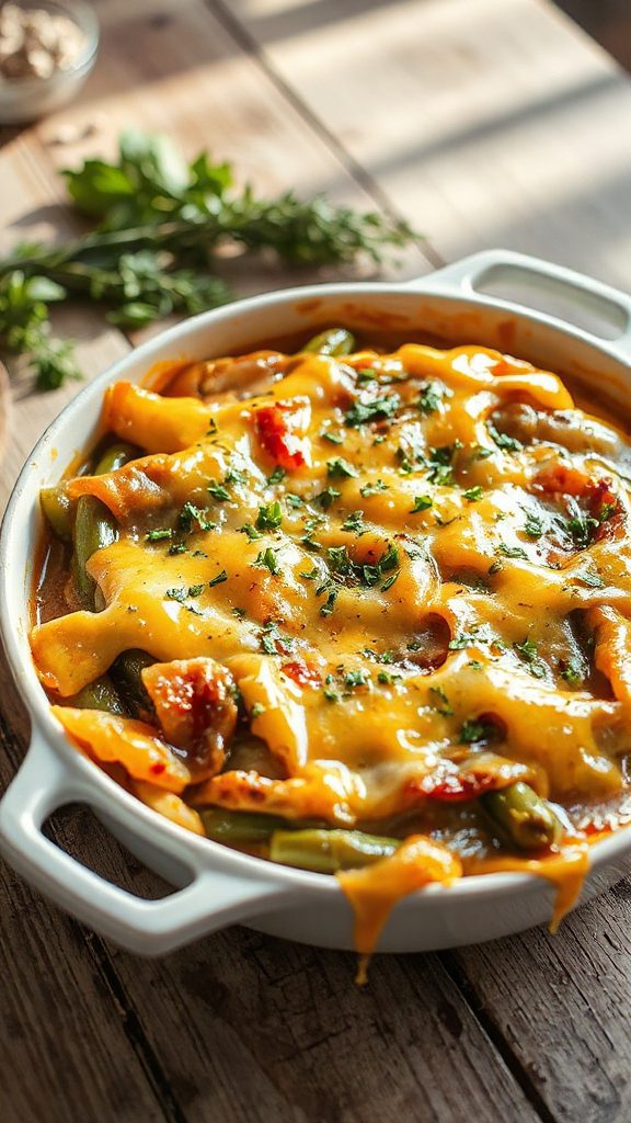 herb infused green bean casserole