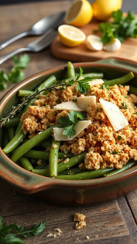 herb infused green bean casserole