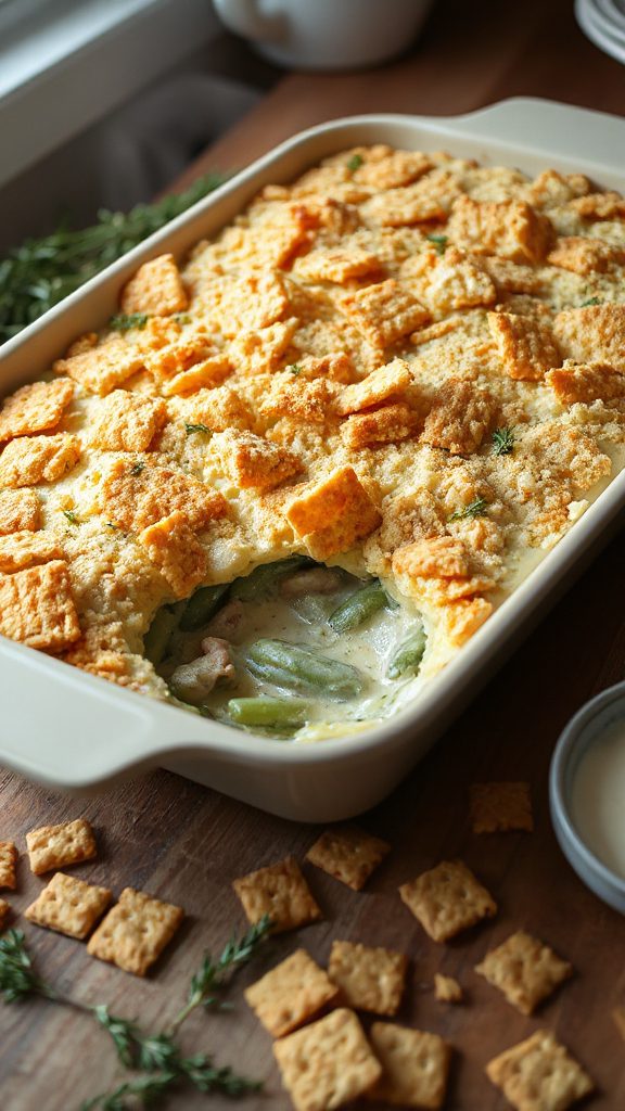 herb infused green bean casserole
