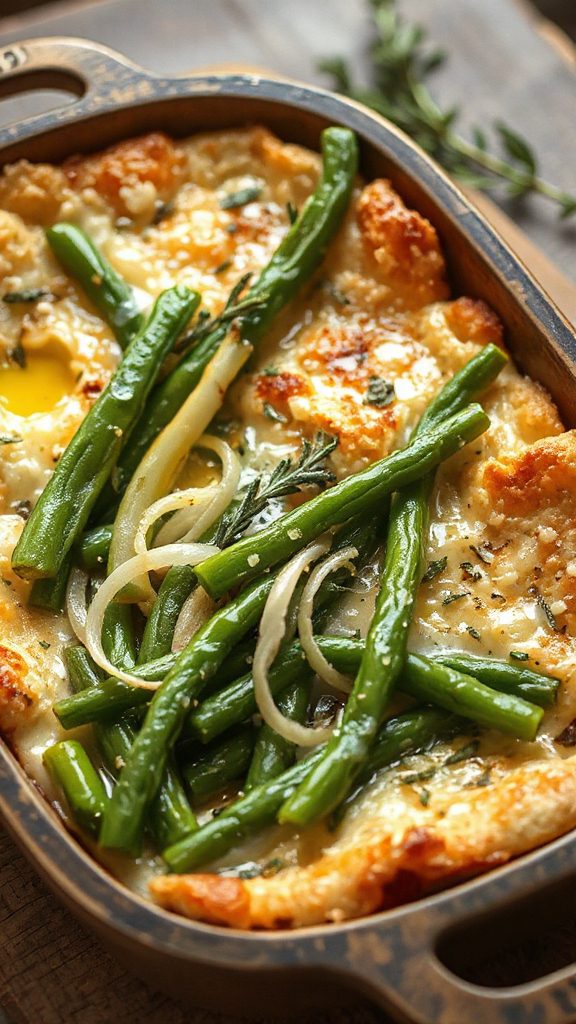 herb infused green bean gratin