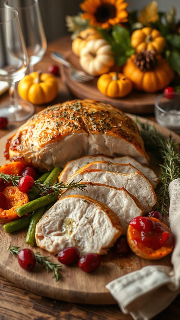 herb infused roasted turkey breast