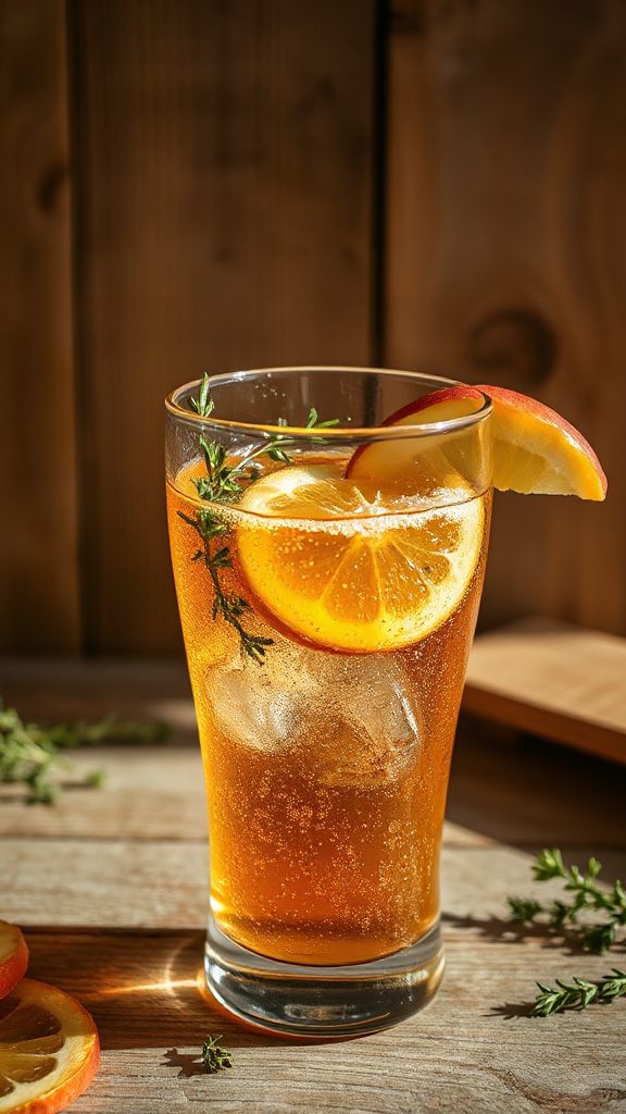 herbal apple gin spritzer