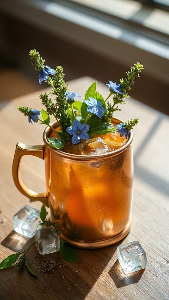 herbal cider mule cocktail
