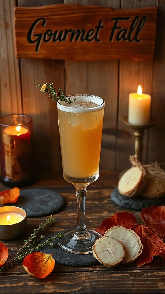 herbal cocktail with salsify