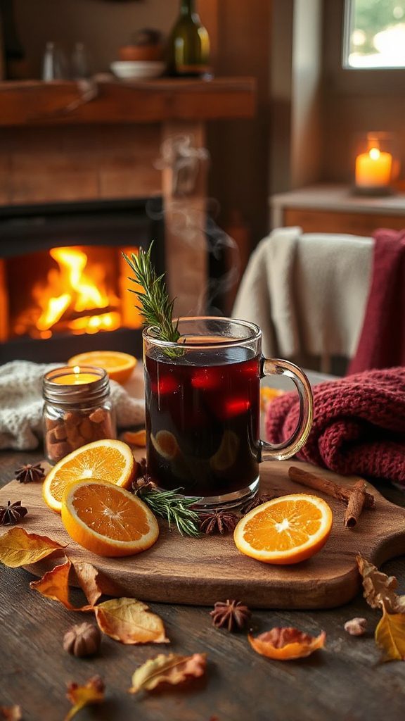 herbal rosemary mulled wine
