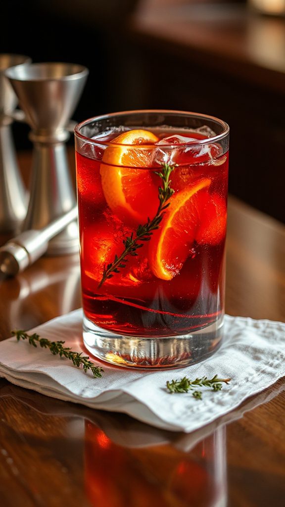 herbal twist on negroni