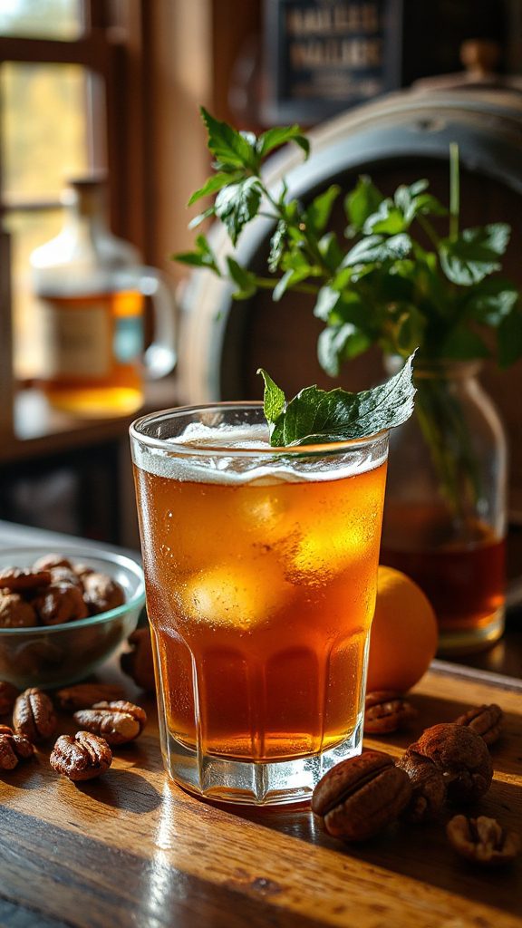 herbal whiskey sour cocktail